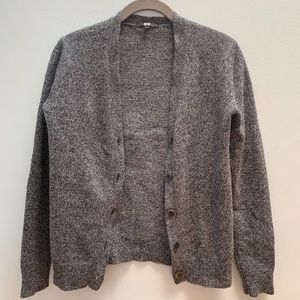 UNIQLO Cashmere Blend Grey Cardigan Sweater